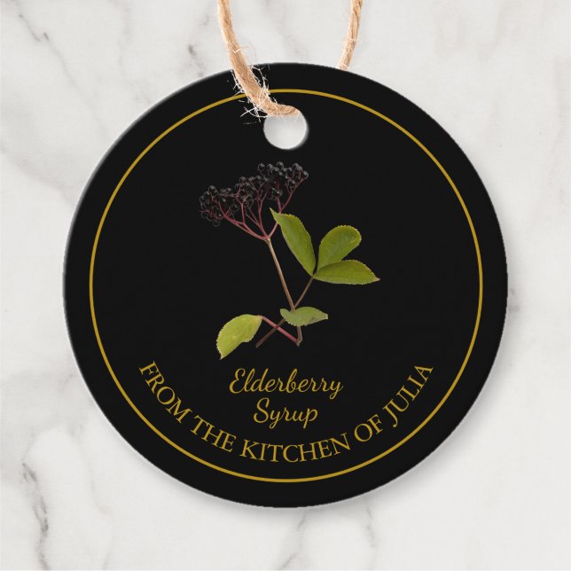 Étiquettes Cadeau Balise Hang pour sirop d'airelle simple fait maiso (Devant)