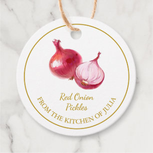 Étiquettes Cadeau Balise Hang simple Pickles Onion Rouge maison