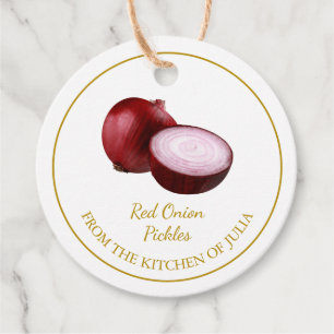 Étiquettes Cadeau Balise Hang simple Pickles Onion Rouge maison