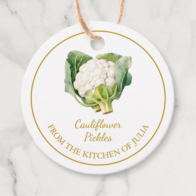 Étiquettes Cadeau Balise Hang simple Picks de chou fait maison (Devant)