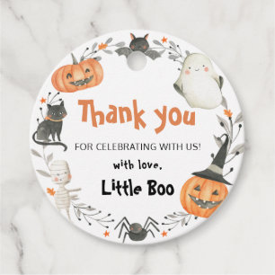 Étiquettes Cadeau Balise Little Boo Halloween Baby shower Favoriser