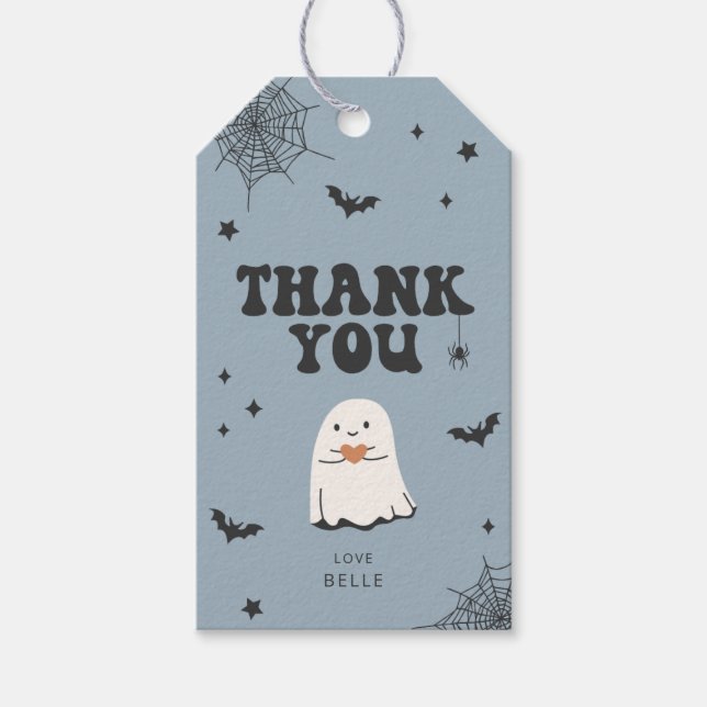 Étiquettes-cadeau Balise Little Boo Merci Favor (Devant)