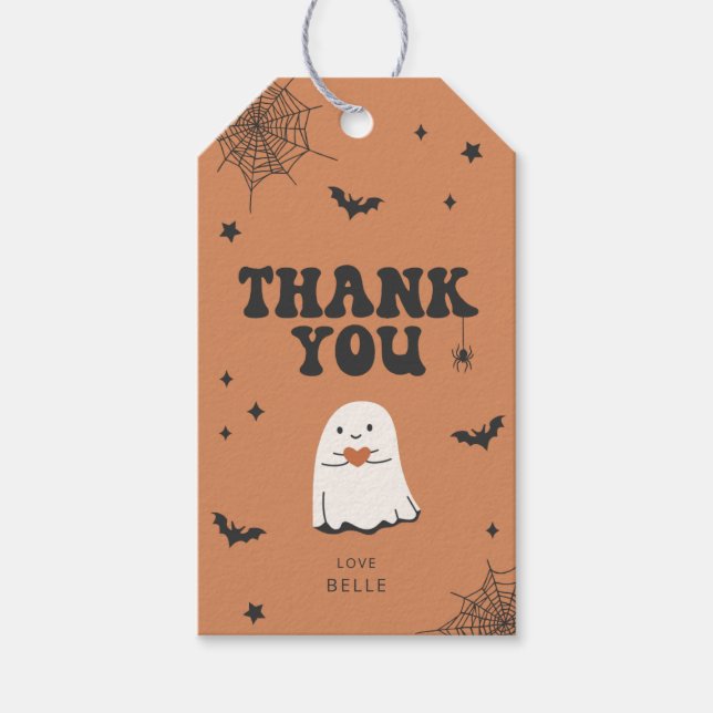 Étiquettes-cadeau Balise Little Boo Merci Favor (Devant)