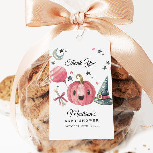 Étiquettes-cadeau Balise Little Boo Pink Halloween Baby shower Favor