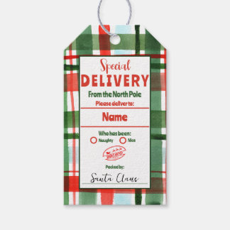 Étiquettes-cadeau Balise Livraison spéciale de Père Noël Workshop