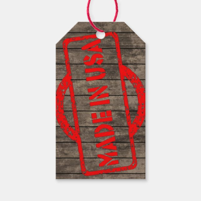 Étiquettes-cadeau balise made in usa (Devant)