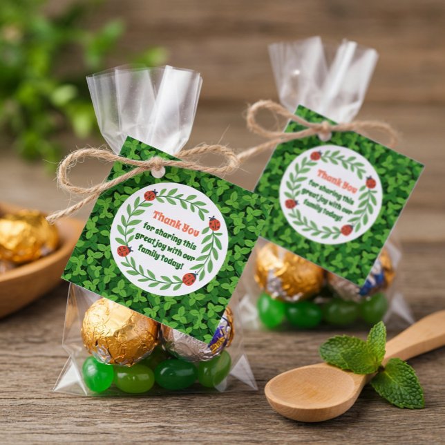 Étiquettes Cadeau Balise Merci de la fête du Jardin Whimsical (Créateur téléchargé)