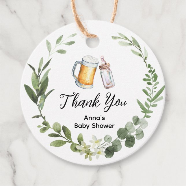 Étiquettes Cadeau Balise Merci des bières et des plongeurs Favoriser (Devant)