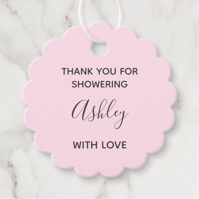 Étiquettes Cadeau Balise Merci pour l'avoir trempée avec l'amour (Devant)