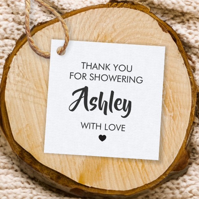 Étiquettes Cadeau Balise Merci pour l'avoir trempée avec l'amour (Créateur téléchargé)