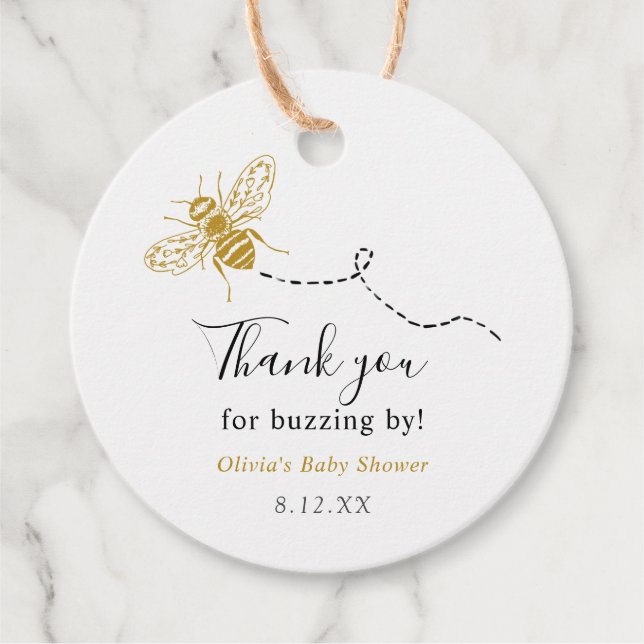 Étiquettes Cadeau Balise Merci pour le bourdonnement par favoritisme (Devant)