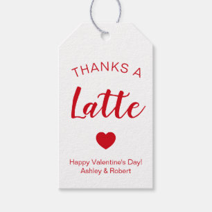 Étiquettes-cadeau Balise Merci un Latte Coffee Tags pour Saint Valen