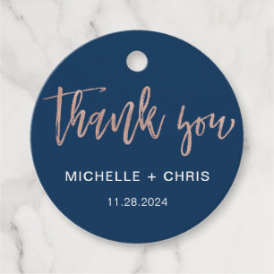 Étiquettes Cadeau Balise Moderne Rustique Script Calligraphie Mariag