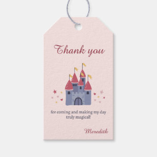 Étiquettes-cadeau Balise Pastel Pink Enchanted Castle Heart Star Fav