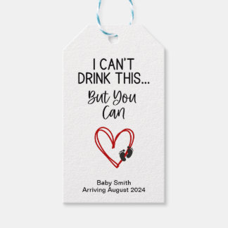 Étiquettes-cadeau Balise personnalisée de Faire-part de grossesse am