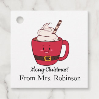 Étiquettes Cadeau Balise personnalisée Hot Chocolate Christmas Favor