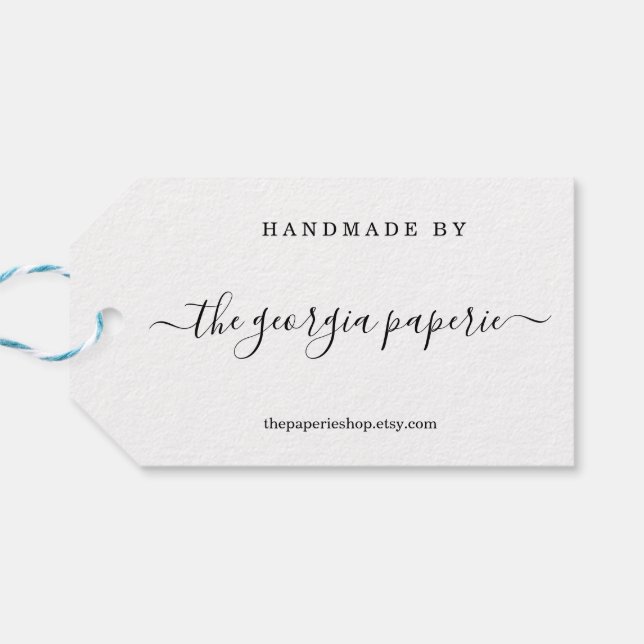 Étiquettes-cadeau Balise personnalisée pour les objets artisanaux (Dos Horizontal)