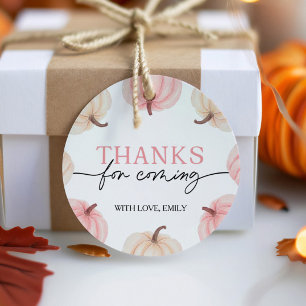 Étiquettes Cadeau Balise Petit Citrouille Tourne Un Merci Anniversai