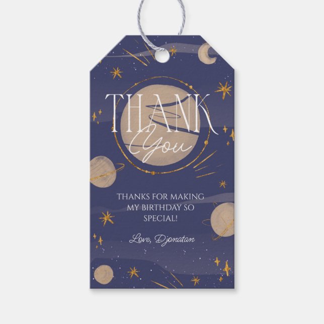 Étiquettes-cadeau Balise Premier Voyage Autour Du Soleil Anniversair (Devant)