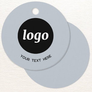 Étiquettes Cadeau Balise Prix Bleu en poudre simple de logo