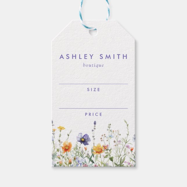 Étiquettes-cadeau Balise Prix fleur sauvage (Devant)