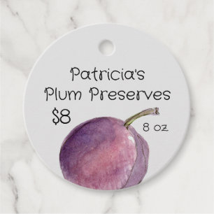 Étiquettes Cadeau Balise Prix Plum Fruit Conditionnement maison