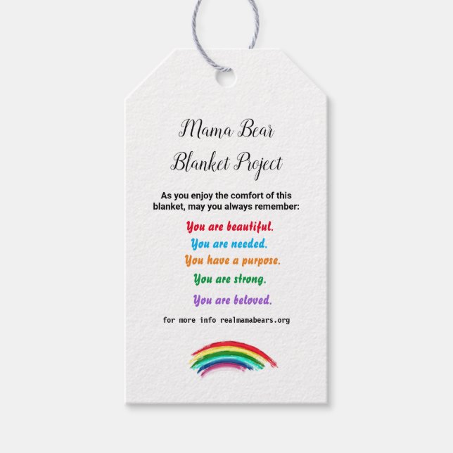 Étiquettes-cadeau Balise Projet global (Devant)