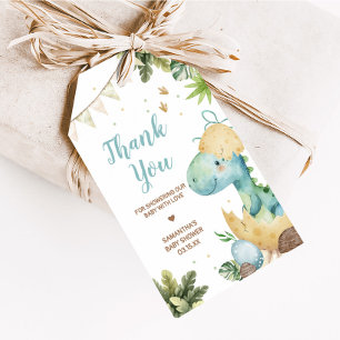 Étiquettes-cadeau Balise Rawr Dino Baby shower Favoriser