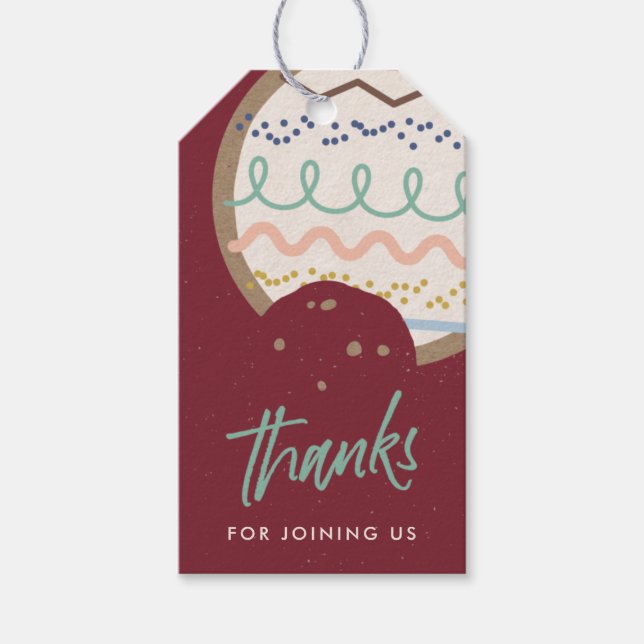 Étiquettes-cadeau Balise Rouge Noël Cookie Décoration Party Favorise (Devant)