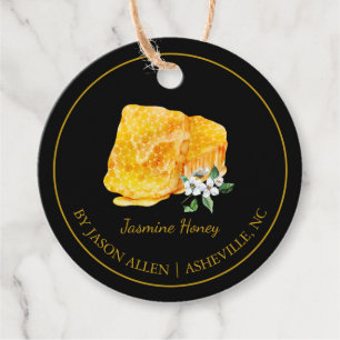 Étiquettes Cadeau Balise simple à anneaux de miel Jasmine infusée de
