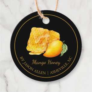Étiquettes Cadeau Balise simple à main de miel Mango