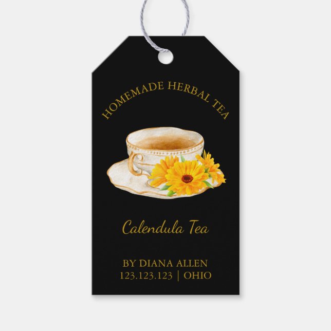 Étiquettes-cadeau Balise simple Calendula Tea Hang (Devant)