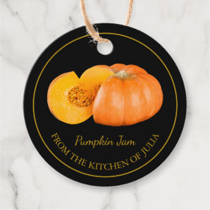 Étiquettes Cadeau Balise simple et artisanale Citrouille Jam Hang
