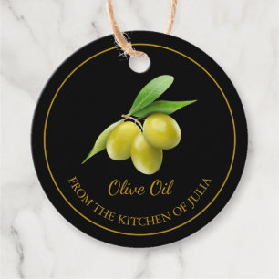 Étiquettes Cadeau Balise simple Hang Huile d'olive maison