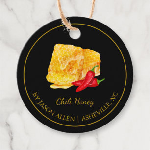 Étiquettes Cadeau Balise simple Honeycomb Chili Infused Honey Hang