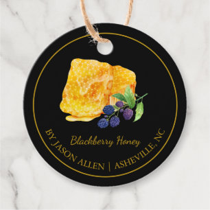 Étiquettes Cadeau Balise simple Honeypeb Blackberry infusé de miel H