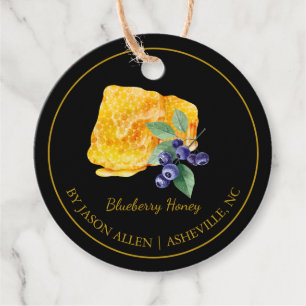 Étiquettes Cadeau Balise simple Honeypeb Blueberry infusé Honey Hang