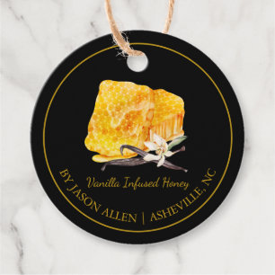 Étiquettes Cadeau Balise simple Honeypeb Vanilla Infusée Honey Hang
