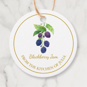 Étiquettes Cadeau Balise simple maison Blackberry Jam Hang Blanc