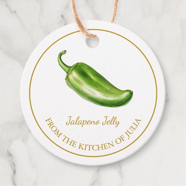 Étiquettes Cadeau Balise simple maison Jalapeno Jelly Hang (Devant)