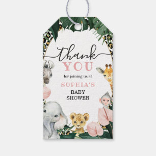 Étiquettes-cadeau Balise Wild Safari Animaux Baby shower Favoriser