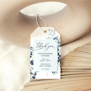 Étiquettes-cadeau Balises Baby shower Blueberry Merci Favoriser les