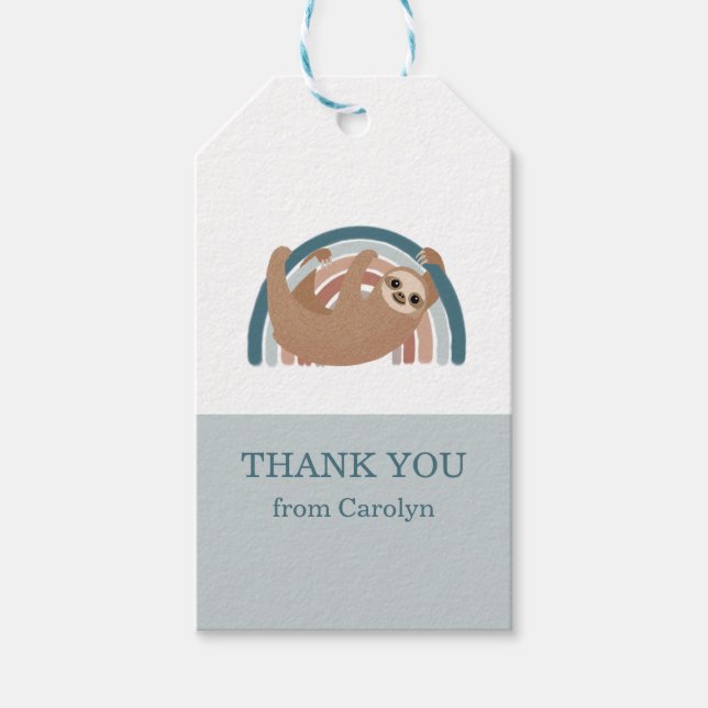 Étiquettes-cadeau Balises baby shower Merci Favor (Devant)