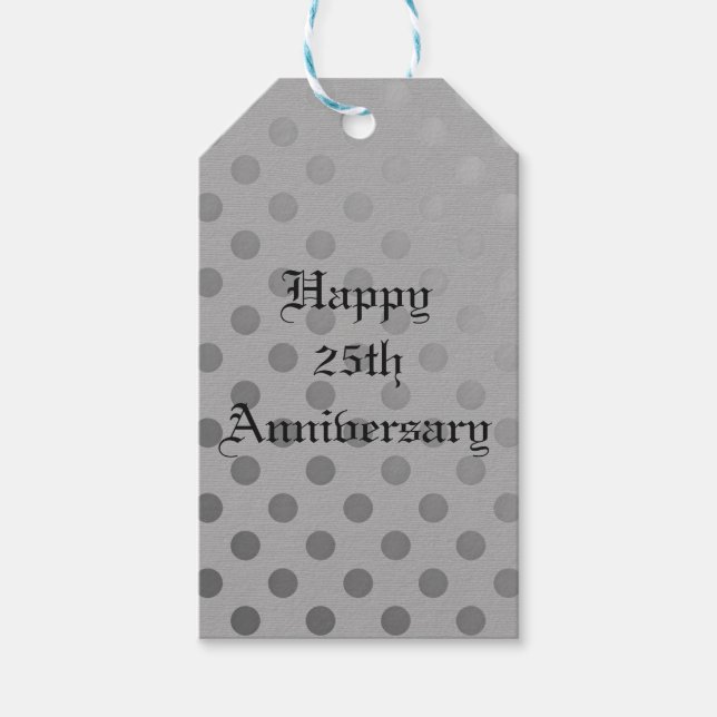 Étiquettes-cadeau Balises Cadeau Argent (Devant)