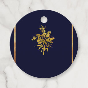 Étiquettes Cadeau Balises cadeau bleu marine