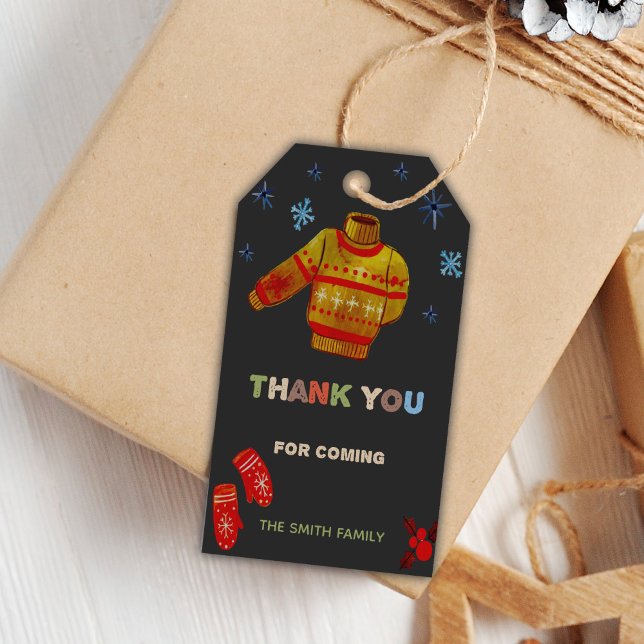 Étiquettes-cadeau Balises Cadeau Chaud (Ugly Sweater Gift Tags)