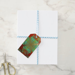 Étiquettes-cadeau Balises Cadeau de fusion chromatique rouge et vert