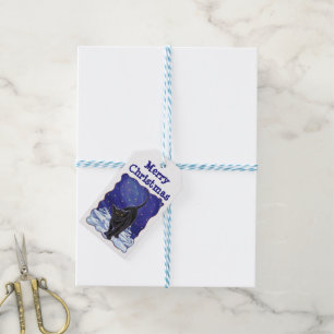Étiquettes-cadeau Balises cadeau de Noël de chat noir