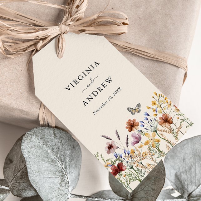 Étiquettes-cadeau Balises Cadeau Mariage Floral Boho (Boho Floral Wedding Gift Tags
)