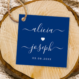 Étiquettes Cadeau Balises Cadeau Mariage ou douche circulaire, Bleu